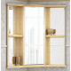 Приобрести Olimpia LUX  - 60 Зеркало - шкаф угловое прав. бежевое патина в магазине сантехники Santeh-Crystal.ru