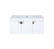 Сахара - 90 Тумба прямая подвесная белая / раковина