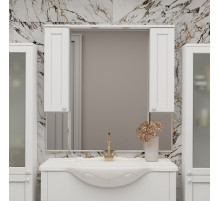 Латте -105 Зеркало-шкаф белая эмаль