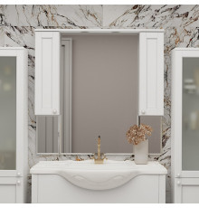 Латте -105 Зеркало-шкаф белая эмаль