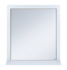 Сахара - 75 Зеркало в раме белое с полкой О