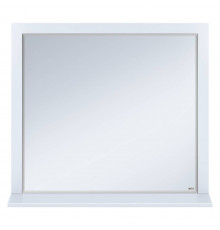 Сахара - 90 Зеркало в раме белое с полкой