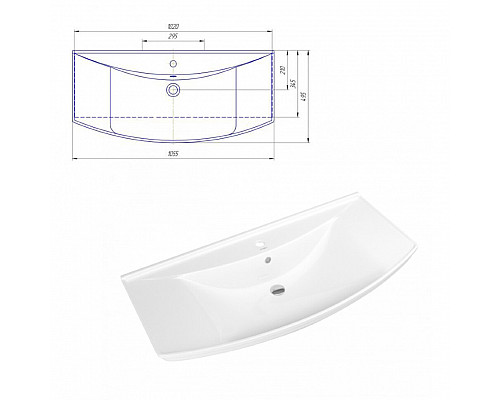 Заказать Эмма -105 Тумба  сиреневая / раковина в магазине сантехники Santeh-Crystal.ru