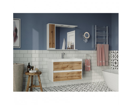 Купить Адриана - 90 полный комплект левое зеркало в магазине сантехники Santeh-Crystal.ru