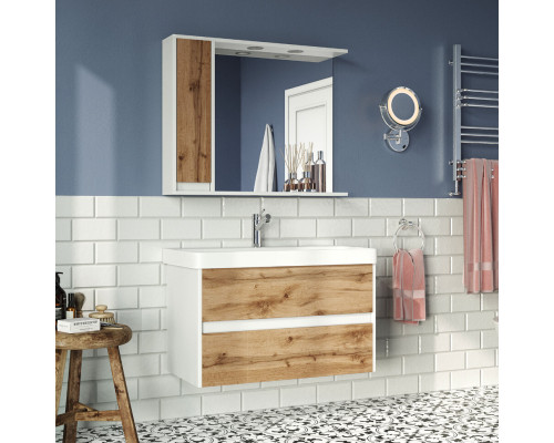 Купить Адриана - 90 полный комплект левое зеркало в магазине сантехники Santeh-Crystal.ru