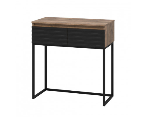 ДАКОТА - 80 Консоль напольная 2 ящ. (ДСП (Дуб Гал. Черный кварц) / каркас
