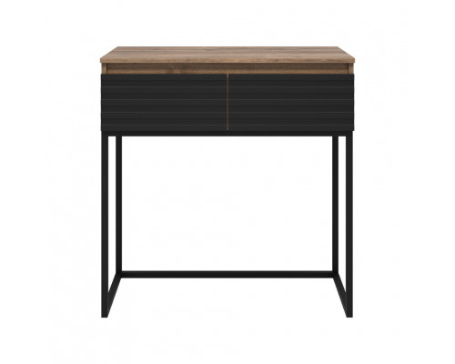 ДАКОТА - 80 Консоль напольная 2 ящ. (ДСП (Дуб Гал. Черный кварц) / каркас