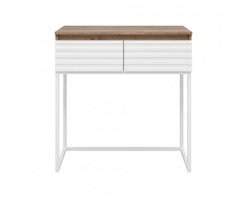 ДАКОТА - 80 Консоль напольная 2 ящ. (ДСП (Дуб Гал. Белый) корпус / каркас