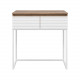 ДАКОТА - 80 Консоль напольная 2 ящ. (ДСП (Дуб Гал. Белый) корпус / каркас