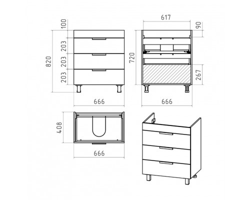 Gloster - 70 полный комплект левый пенал