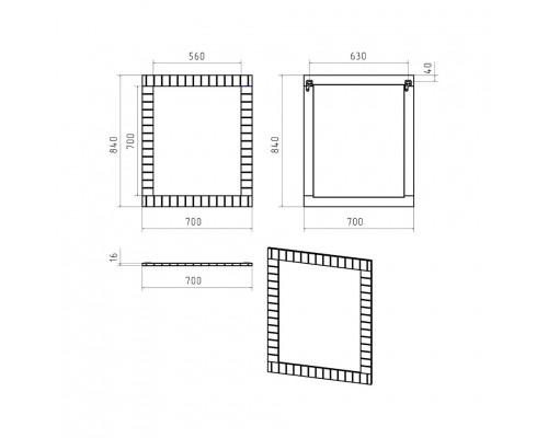 Gloster - 70 полный комплект правый пенал