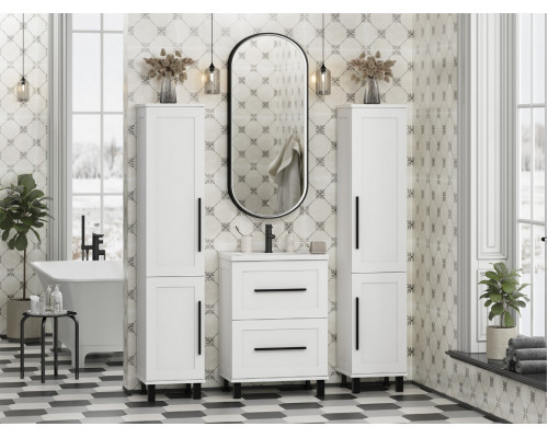 Модерн - 35 Пенал универс.. белая мат.эмаль левый с Б/К