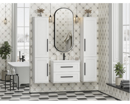 Модерн - 35 Пенал универс.. белая мат.эмаль правый с Б/К