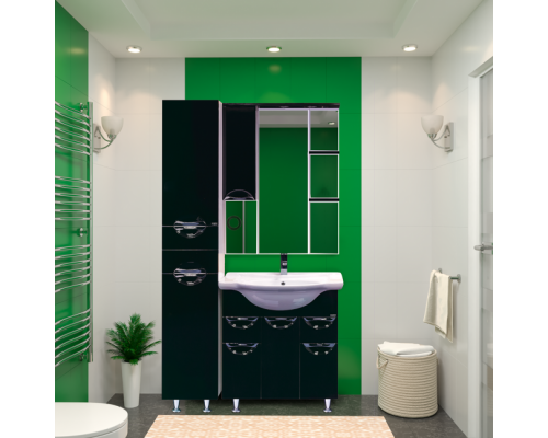 Заказать Пенал - 35 лев. Жасмин черная эмаль / Б/К в магазине сантехники Santeh-Crystal.ru