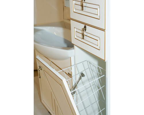 Приобрести Париж - 35 Пенал правый белая патина с 2ящ. / Б/К в магазине сантехники Santeh-Crystal.ru