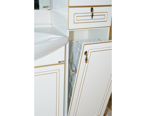 Приобрести Париж - 35 Пенал правый белая патина с 2ящ. / Б/К в магазине сантехники Santeh-Crystal.ru