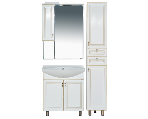 Приобрести Париж - 35 Пенал правый белая патина с 2ящ. / Б/К в магазине сантехники Santeh-Crystal.ru