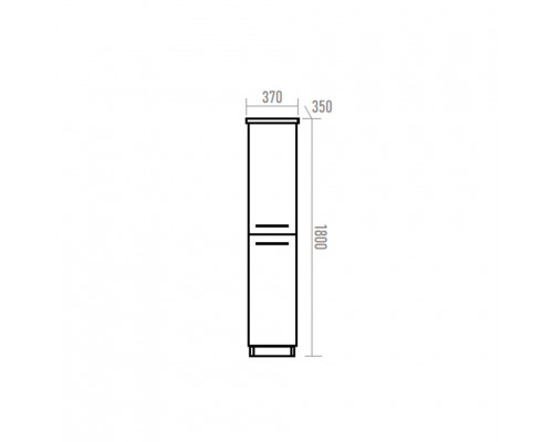 Купить Респект - 35 Пенал напольный прямой левый с Б/К в магазине сантехники Santeh-Crystal.ru