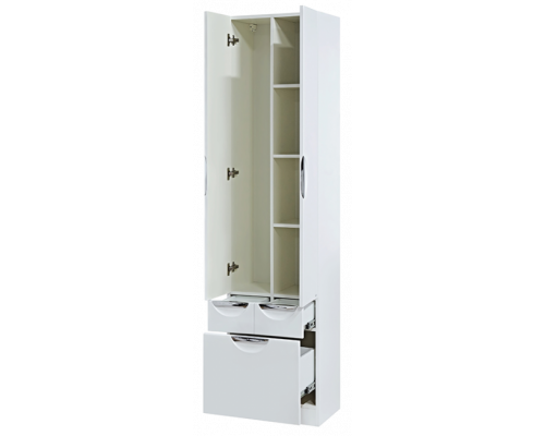 Приобрести Орхидея - 50 Пенал белая эмаль без корзины с 2 ящ. в магазине сантехники Santeh-Crystal.ru