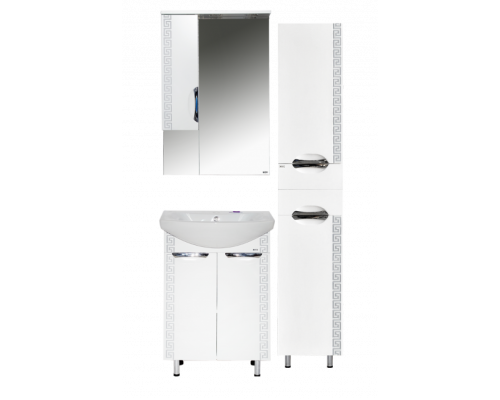 Купить Престиж - 35 Пенал правый белый серебряная патина в магазине сантехники Santeh-Crystal.ru