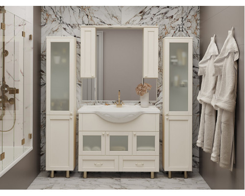 Заказать Латте - 35 Пенал правый бежевая эмаль в магазине сантехники Santeh-Crystal.ru