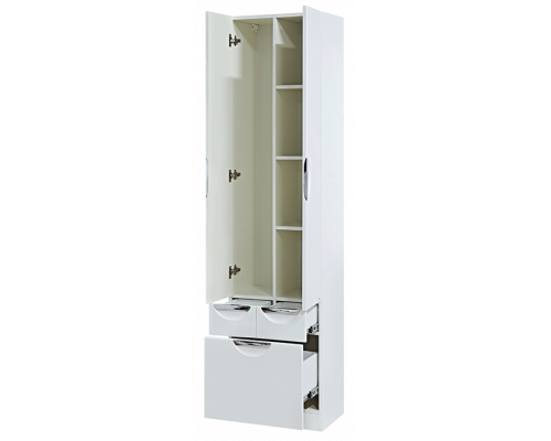 Приобрести Орхидея - 50 Пенал белая эмаль без корзины с 2 ящ. в магазине сантехники Santeh-Crystal.ru