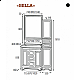 Приобрести Bella - 35  Пенал с 2 ящ / Б/К лев. черный с кристаллами в магазине сантехники Santeh-Crystal.ru