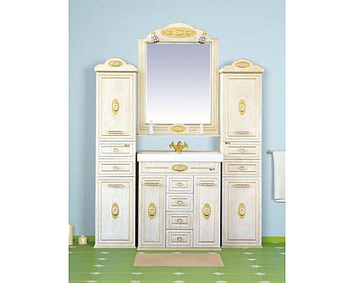 Приобрести Roma Пенал - 35 прав. с 2 ящ.бежевый патина в магазине сантехники Santeh-Crystal.ru