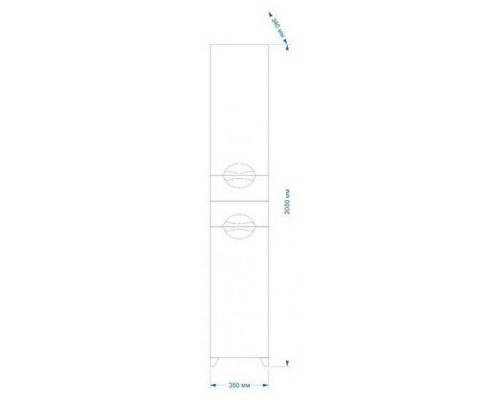 Купить Лаванда - 35 Пенал левый белый в магазине сантехники Santeh-Crystal.ru