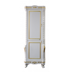 Мануэлла GOLD -  60 Пенал лев. белый ГЛЯНЕЦ/сусальное золото