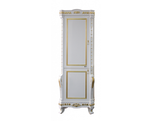 Заказать Мануэлла GOLD -  60 Пенал лев. белый ГЛЯНЕЦ/сусальное золото в магазине сантехники Santeh-Crystal.ru