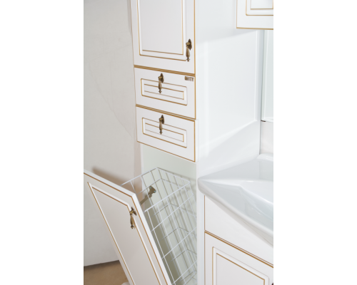 Приобрести Париж - 35 Пенал левый белая патина с 2ящ. / Б/К в магазине сантехники Santeh-Crystal.ru