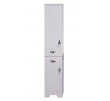 Неаполь - 35 Пенал с 2 ящ./ Б/к белая эмаль лев.