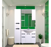 Орхидея - 31 Пенал левый белая эмаль/ Б/К 2 ящ.