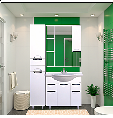 Орхидея - 31 Пенал левый белая эмаль/ Б/К 2 ящ.