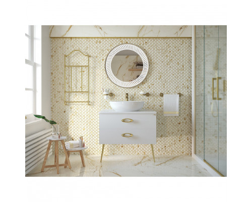 Заказать Маргарет - 60 Тумба напольная с 2 ящ. золот. фурн. в магазине сантехники Santeh-Crystal.ru