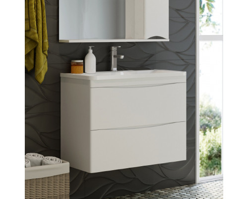 Купить Атлантик - 70 Тумба подвесная с 2 ящ. закруг. края в магазине сантехники Santeh-Crystal.ru