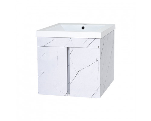 Приобрести Торос - 60 Тумба подвесная прямая белый мрамор ПВХ в магазине сантехники Santeh-Crystal.ru