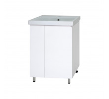 Лира - 50 Тумба прямая напольная белая эмаль с отталкив.