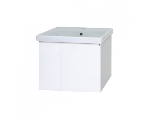 Приобрести Лира - 50 Тумба прямая подвесная белая эмаль с отталкив. в магазине сантехники Santeh-Crystal.ru