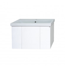 Лира - 80 Тумба прямая подвесная белая эмаль с отталкив.