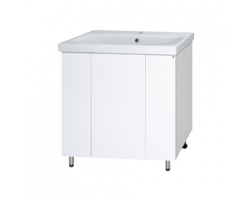 Заказать Лира - 80 Тумба прямая напольная белая эмаль с отталкив. в магазине сантехники Santeh-Crystal.ru