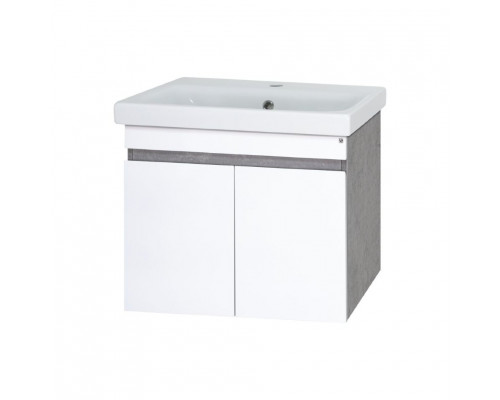 Купить Ронда - 50 Тумба подвесная прямая 2 дв. (бок. ДСП Чикаго, фас.белая эмаль) в магазине сантехники Santeh-Crystal.ru