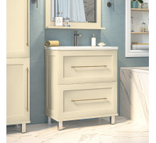 Марта - 80 Тумба напольная 2 ящ. бежевая эмаль