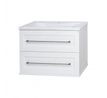 Марта - 70 Тумба подвесная 2 ящ. белая эмаль (глянец)