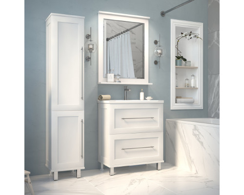 Купить Марта - 70 Тумба напольная 2 ящ. белая эмаль (глянец) в магазине сантехники Santeh-Crystal.ru