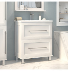 Марта - 70 Тумба напольная 2 ящ. белая эмаль (глянец)