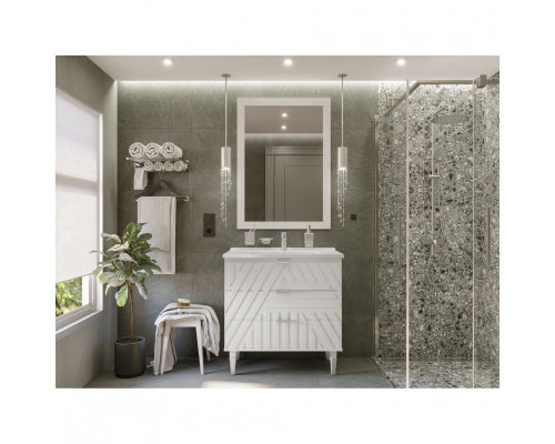 Купить ETNA - 85 Тумба напольная белая 3 ящ. (эмаль) в магазине сантехники Santeh-Crystal.ru