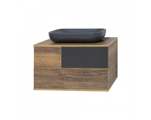 Заказать Коломбо - 80 Тумба подвесная 2 ящ. с отталк. ДСП (Дуб Галифакс) в магазине сантехники Santeh-Crystal.ru