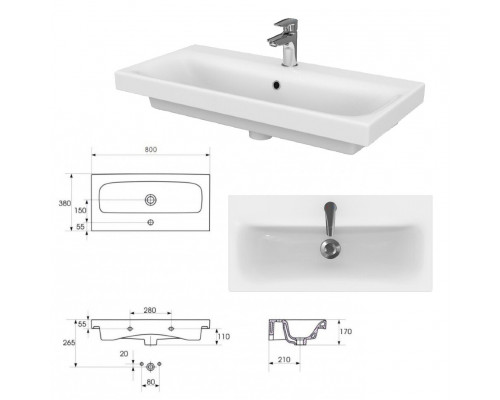 Приобрести Крафт - 80 Тумба напольная 2 дв. в магазине сантехники Santeh-Crystal.ru